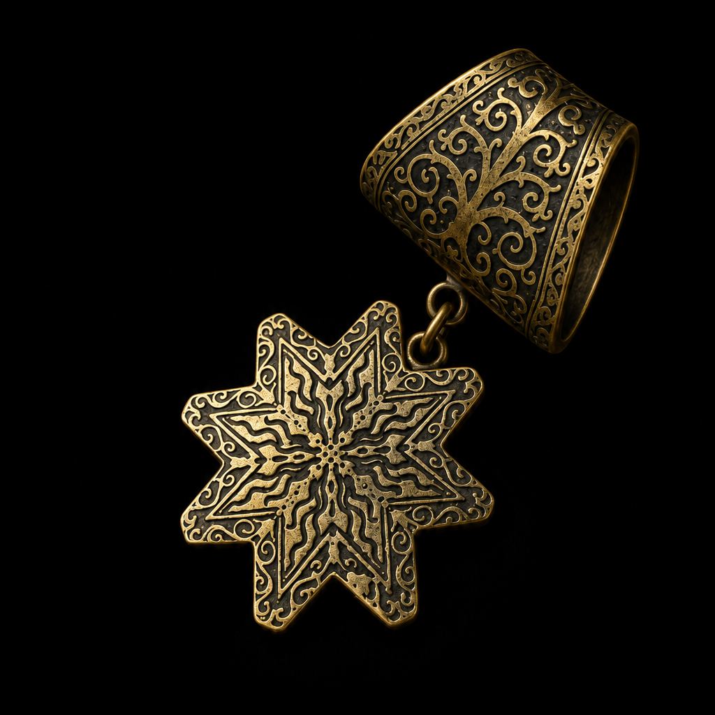 100% Natural Linen Scarf Ring "Polaris"