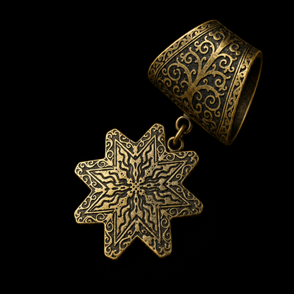 100% Natural Linen Scarf Ring "Polaris"