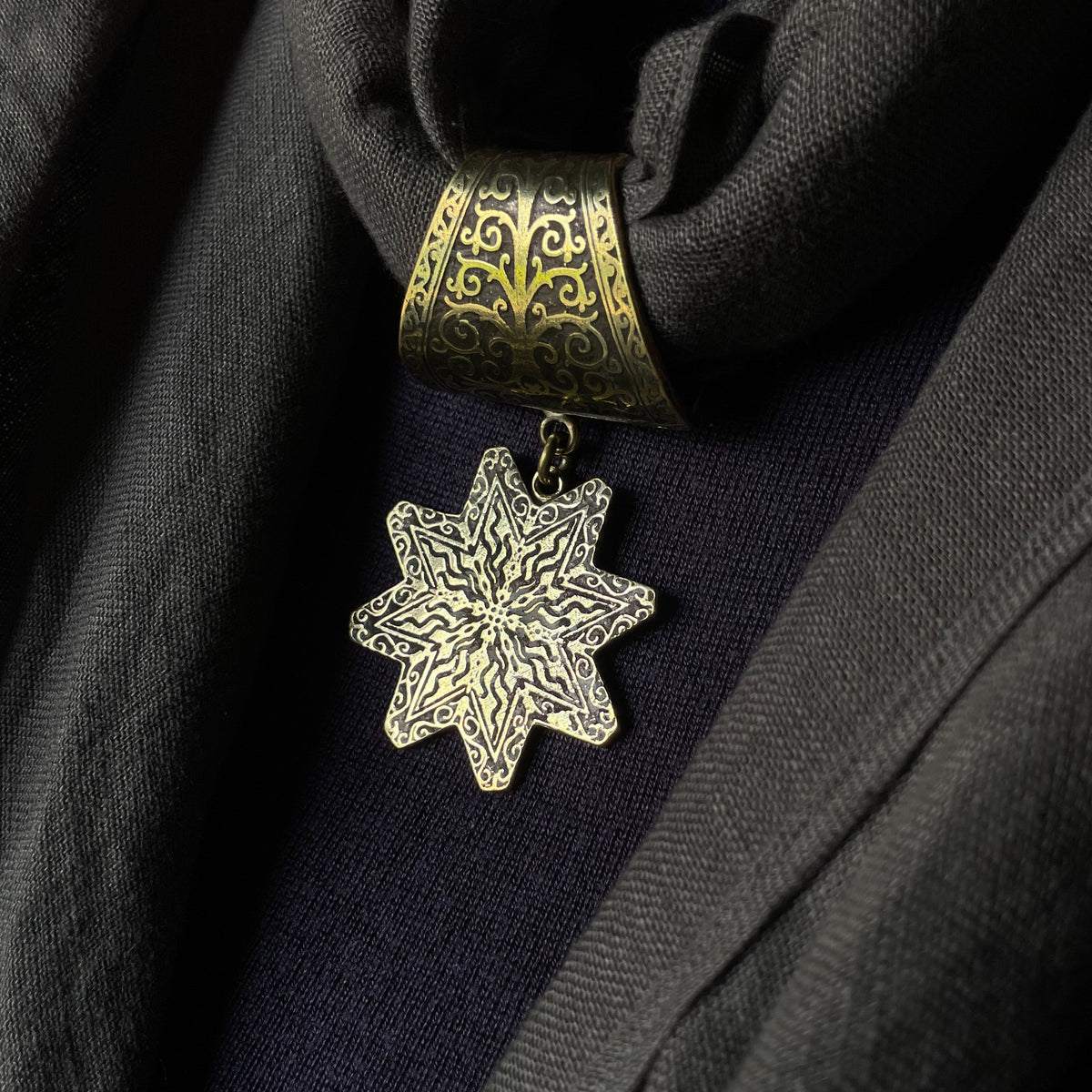 100% Natural Linen Scarf Ring "Polaris"