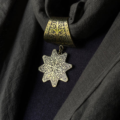 100% Natural Linen Scarf Ring "Polaris"