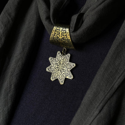 100% Natural Linen Scarf Ring "Polaris"