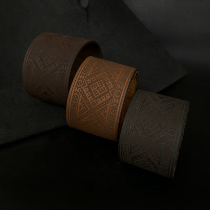 Wide Leather Baltic Bracelet