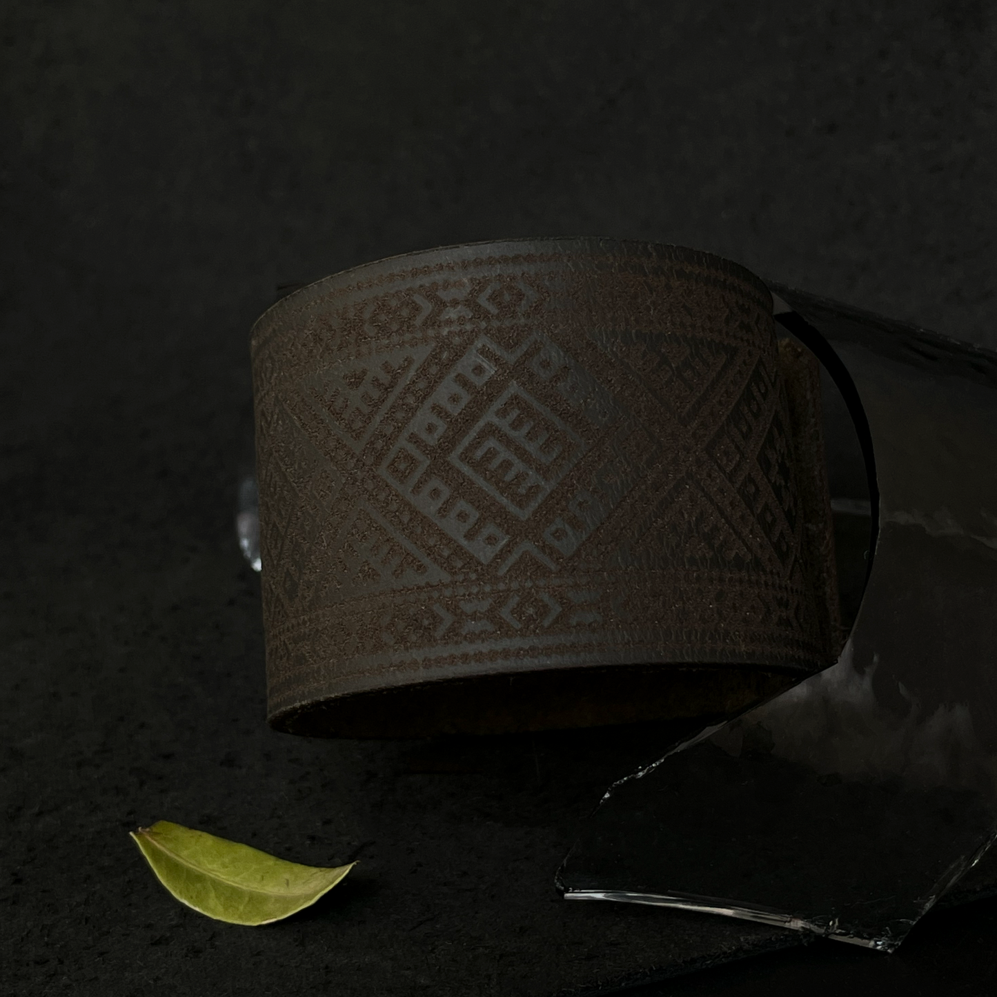 Wide Leather Baltic Bracelet