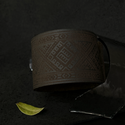 Wide Leather Baltic Bracelet