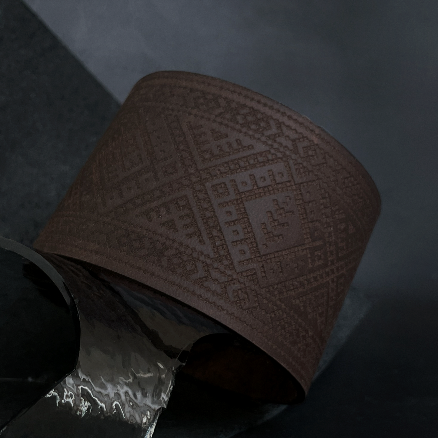 Wide Leather Baltic Bracelet
