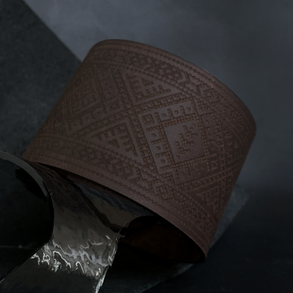 Wide Leather Baltic Bracelet