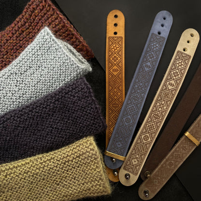 Natural wool wrist warmers