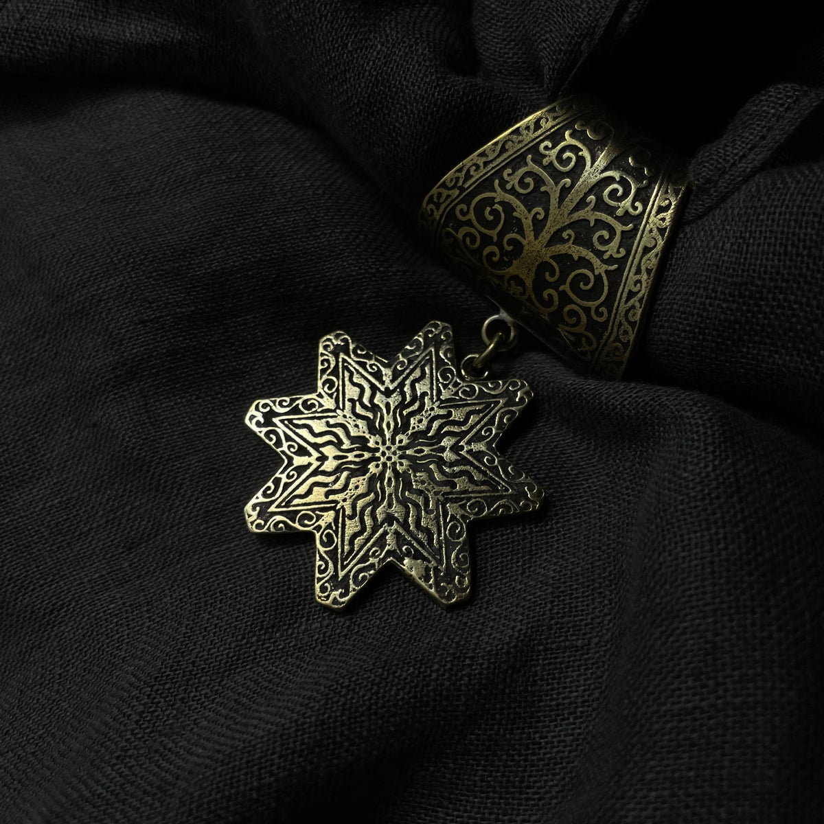 100% Natural Linen Scarf Ring "Polaris"